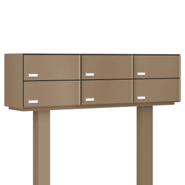 Vrijstaande brievenbus unit Kopenhagen for Six|H in Beige
