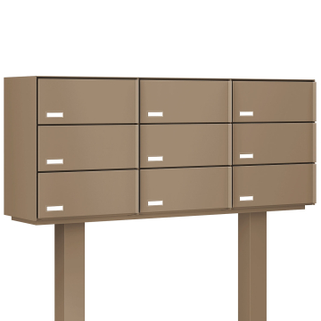 Vrijstaande brievenbus unit Kopenhagen for Nine in Beige