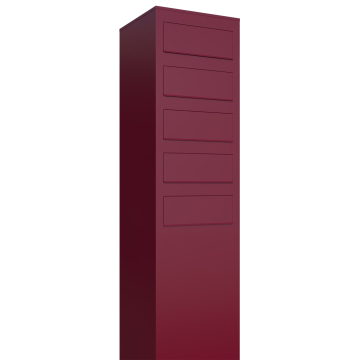 Brievenbus unit Monolith for Five in Rood