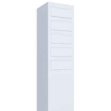 Brievenbus unit Monolith for Five in Wit