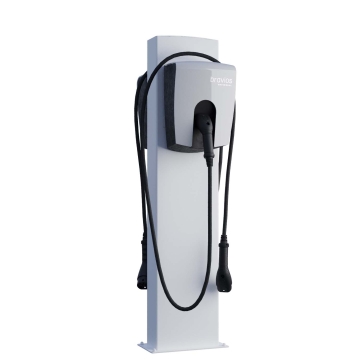 Universele Wallbox-Standvoet FlexiMount for Two met bodemplaat in wit