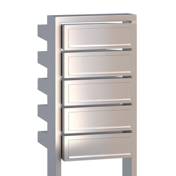Brievenbus unit Stairs for Five in RVS