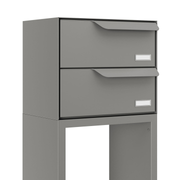 Brievenbus unit Rotterdam for Two in Grijs metallic