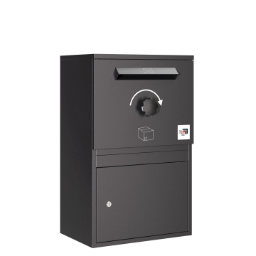 Pakketbox Fulda met plat dak - maat L in Zwart