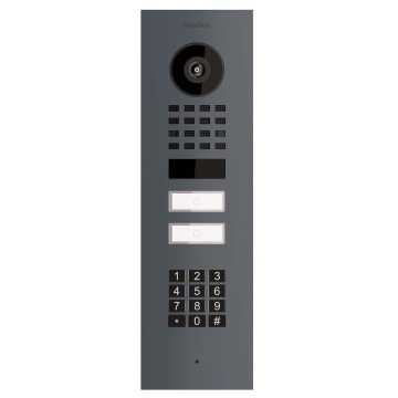Inbouwdeurintercom Smart-IN for Two Doorbird D1102KV met Keypad module in antraciet