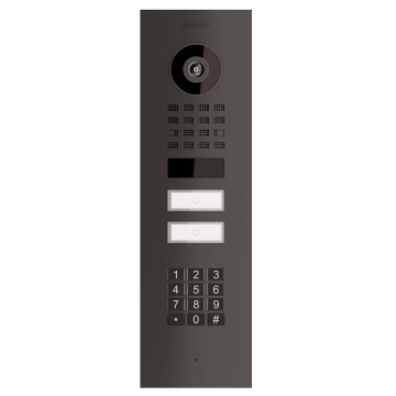 Inbouwdeurintercom Smart-IN for Two Doorbird D1102KV met Keypad module in grafietzwart