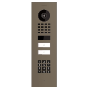 Inbouwdeurintercom Smart-IN for Two Doorbird D1102KV met Keypad module in beige grijs