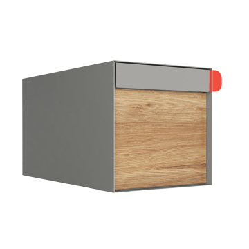 Brievenbus Big Americano in Grijs Metallic met HPL-front