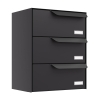 Brievenbus unit Amsterdam for Three in zwart