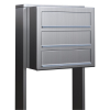 Brievenbus unit Cube for Three in RVS