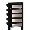 Brievenbus unit Stairs for Five in Zwart met RVS inwerpklep