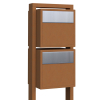 Brievenbus unit Soprano for Two in Okerbruin met RVS inwerpklep