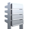 Brievenbus unit Stairs for Four in RVS