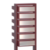 Brievenbus unit Stairs for Six in Rood met RVS inwerpklep