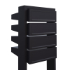 Brievenbus unit Stairs for Four in Zwart