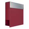 Brievenbus Manhattan in Rood met RVS inwerpklep