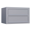Brievenbus unit Cube for Two in Grijs metallic
