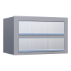 Brievenbus unt Cube for Two in Grijs metallic met RVS inwerpklep