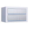 Postkastsysteem Cube voor twee Wit met RVS inwerpklep