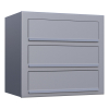 Brievenbus unit Cube for Three in Grijs metallic