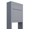 Vrijstaande brievenbus Base in Grijs Metallic