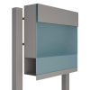 Vrijstaande brievenbus Manhattan Special Blue in Grijs Metallic