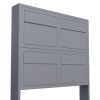 Brievenbus unit Elegance for Four in Grijs Metallic