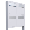 Brievenbus unit Base for Four en Wit met RVS inwerpklep