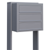 Brievenbus unit Cube for Three in Grijs Metallic
