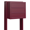 Brievenbus unit Cube for Three in Rood