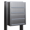Brievenbus unit Cube for Four in RVS