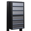 Brievenbus unit Cube for Six in Zwart met RVS inwerpklep