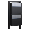 Brievenbus unit Soprano for Two in Zwart met RVS inwerpklep