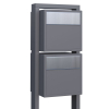 Brievenbus unit Soprano for Two in Grijs Metallic met RVS inwerpklep