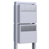 Brievenbus unit Soprano for Two in Wit met RVS inwerpklep