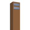 Brievenbus unit Monolith for Two in Okerbruin met RVS inwerpklep