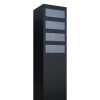 Brievenbus unit Monolith for Four in Zwart met RVS inwerpklep