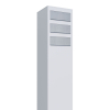 Brievenbus unit Monolith for Three in Wit met RVS inwerpklep