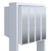 Brievenbus unit Flag for Four in Wit met RVS inwerpklep