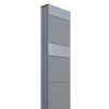 Brievenbus unit The Box for Two in Grijs Metallic met RVS inwerpklep