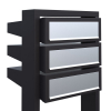 Brievenbus unit Stairs for Three in Zwart met RVS inwerpklep