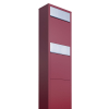 Brievenbus unit Big Box for Two in Rood met RVS inwerpklep