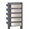 Brievenbus unit Stairs for Five in Grijs Metallic met RVS inwerpklep
