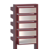 Brievenbus unit Stairs for Five in Rood met RVS inwerpklep
