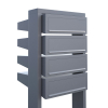 Brievenbus unit Stairs for Four in Grijs Metallic
