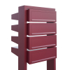 Brievenbus unit Stairs for Four in Rood