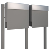 Brievenbus unit Manhattan for Two in Grijs Metallic met RVS inwerpklep