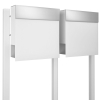 Brievenbus unit Manhattan for Two in Wit met RVS inwerpklep