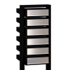 Brievenbus unit Stairs for Six in Zwart met RVS inwerpklep