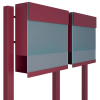 Brievenbus unit Manhattan Special Blue for Two in Rood